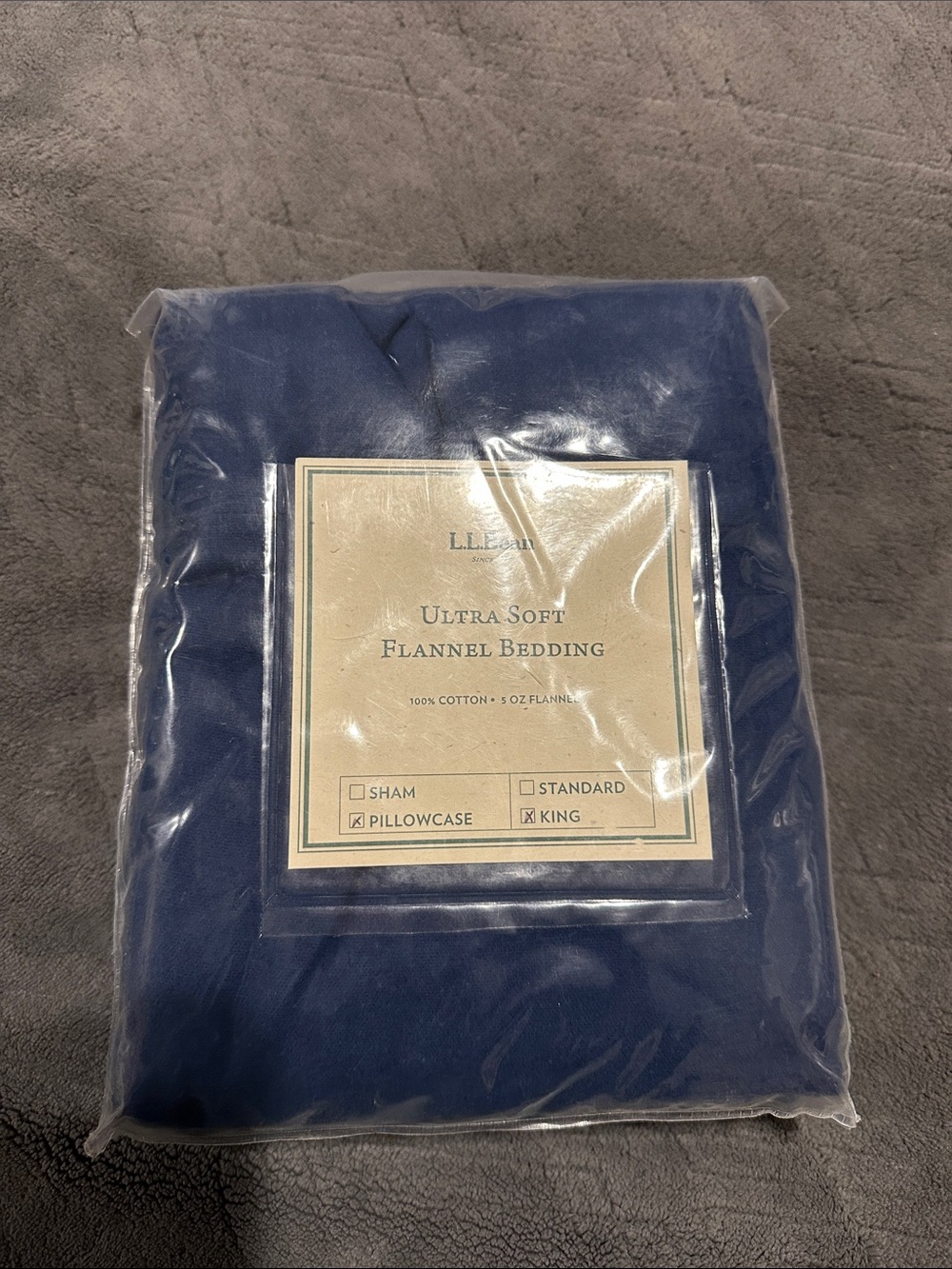 L.L. Bean Ultra Soft Flannel Pillowcase set - Navy